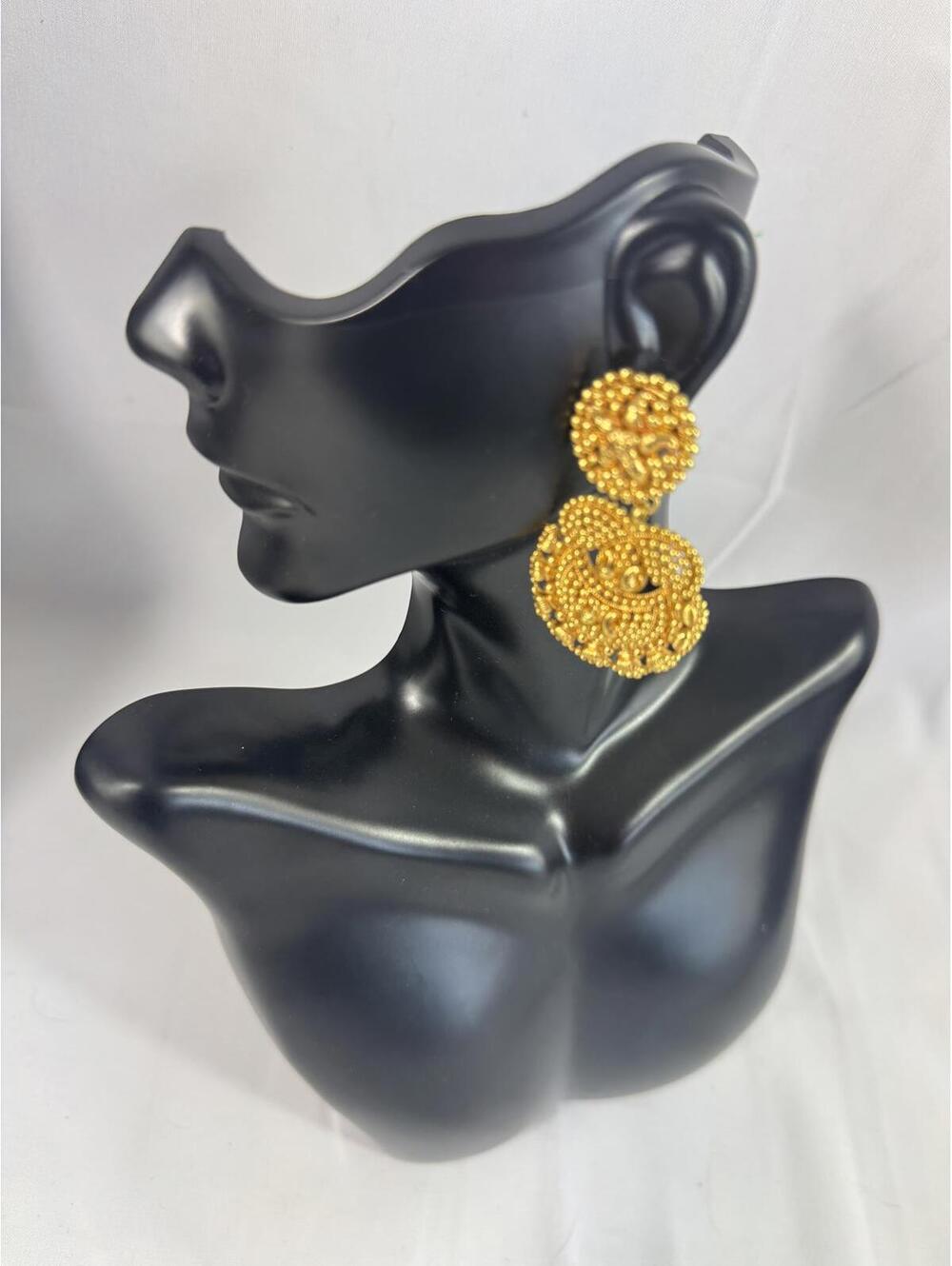 Stunning 22k Gold Elephant Motif drop Earrings